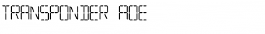 Download Transponder AOE Font Download Transponder AOE Font