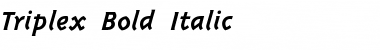 Triplex Bold Italic Font