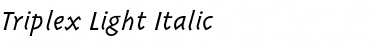 Triplex-Light LightItalic Font