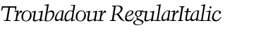 Troubadour RegularItalic Font