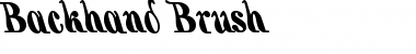 Download Backhand Brush Font Download Backhand Brush Font