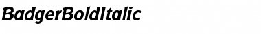 Download BadgerBoldItalic Font Download BadgerBoldItalic Font