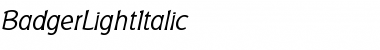 Download BadgerLightItalic Font Download BadgerLightItalic Font