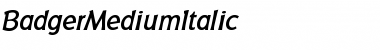 Download BadgerMediumItalic Font Download BadgerMediumItalic Font