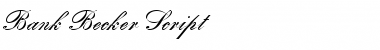 Download Bank Becker Script Font Download Bank Becker Script Font
