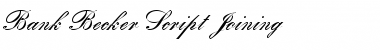 Download Bank Becker Script Joining Font Download Bank Becker Script Joining Font