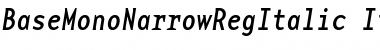 Download BaseMonoNarrowRegItalic Font Download BaseMonoNarrowRegItalic Font