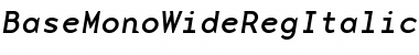 Download BaseMonoWideRegItalic Font Download BaseMonoWideRegItalic Font