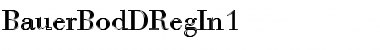 Download BauerBodDRegIn1 Font Download BauerBodDRegIn1 Font