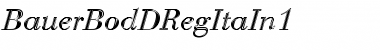 Download BauerBodDRegItaIn1 Font Download BauerBodDRegItaIn1 Font