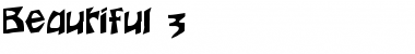 Download Beautiful 3 Font Download Beautiful 3 Font