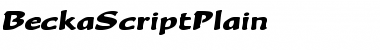 Download BeckaScriptPlain Font Download BeckaScriptPlain Font