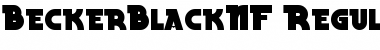 Download BeckerBlackNF Font Download BeckerBlackNF Font