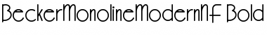 Download BeckerMonolineModernNF Font Download BeckerMonolineModernNF Font