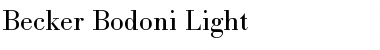 Download Becker Bodoni Light Font Download Becker Bodoni Light Font