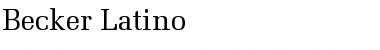Download Becker Latino Font Download Becker Latino Font