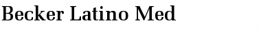 Download Becker Latino Med Font Download Becker Latino Med Font