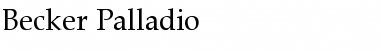 Download Becker Palladio Font Download Becker Palladio Font