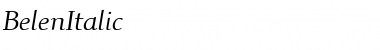 Download BelenItalic Font Download BelenItalic Font