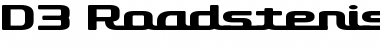Download D3 Roadsterism Wide Font Download D3 Roadsterism Wide Font
