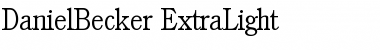 Download DanielBecker-ExtraLight Font Download DanielBecker-ExtraLight Font