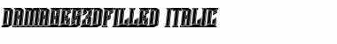 Download Damages 3D Filled Font Download Damages 3D Filled Font