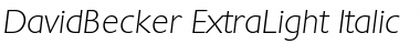 Download DavidBecker-ExtraLight Font Download DavidBecker-ExtraLight Font