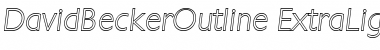 Download DavidBeckerOutline-ExtraLight Font Download DavidBeckerOutline-ExtraLight Font