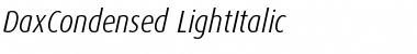 Download DaxCondensed-LightItalic Font Download DaxCondensed-LightItalic Font