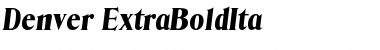 Download Denver-ExtraBoldIta Font Download Denver-ExtraBoldIta Font