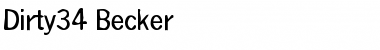 Download Dirty34 Becker Font Download Dirty34 Becker Font