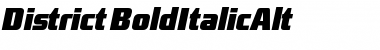 Download District-BoldItalicAlt Font Download District-BoldItalicAlt Font