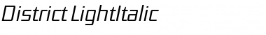 Download District-LightItalic Font Download District-LightItalic Font