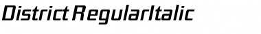 Download District-RegularItalic Font Download District-RegularItalic Font
