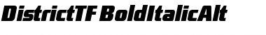 Download DistrictTF-BoldItalicAlt Font Download DistrictTF-BoldItalicAlt Font