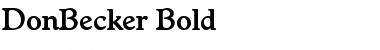 Download DonBecker Font Download DonBecker Font