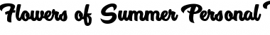 Download Flowers of summer Personal Use Font Download Flowers of summer Personal Use Font