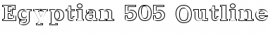 Download Egyptian 505 Outline Font Download Egyptian 505 Outline Font