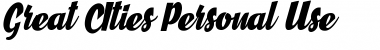 Download Great Cities Personal Use Font Download Great Cities Personal Use Font