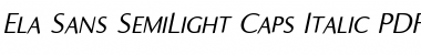 Download Ela Sans SemiLight Caps Font Download Ela Sans SemiLight Caps Font