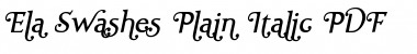 Download Ela Swashes Plain Font Download Ela Swashes Plain Font