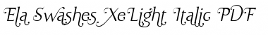 Download Ela Swashes XeLight Font Download Ela Swashes XeLight Font