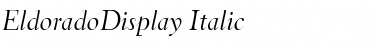 Download EldoradoDisplay Font Download EldoradoDisplay Font