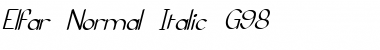 Download Elfar Normal Italic G98 Font Download Elfar Normal Italic G98 Font