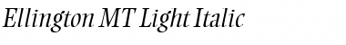 Download Ellington MT Light Font Download Ellington MT Light Font