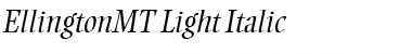 Download EllingtonMT-Light Font Download EllingtonMT-Light Font