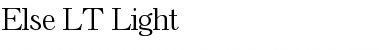 Download Else LT Light Font Download Else LT Light Font
