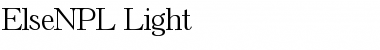 Download ElseNPL-Light Font Download ElseNPL-Light Font