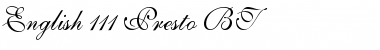 Download English111 Presto BT Font Download English111 Presto BT Font