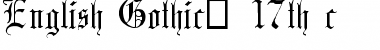 Download English Gothic, 17th c. Font Download English Gothic, 17th c. Font